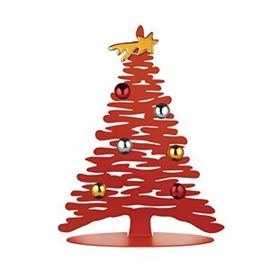 Alessi BM06/30 R Christmas Ornament, steel coloured with epoxy resin,porcelain, red, One size
