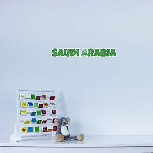 Vinyl Revolution Saudi Arabia Country Name As Flag Vinyl Wall Art