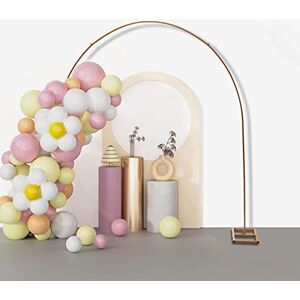 CHEMYO 7.5ft Metal Wedding Arch, 2.3 * 2.3m Balloon Arch Modern Backdrop Arch Stand For Wedding, Birthday Party, Garden Decoration Gold