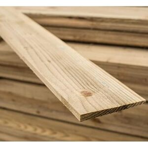 Generic Pressure Treated Tanatone Brown 6ft Feather Edge Boards 6ft - Garden Fencing Feather Edge Boards - Heavy Duty Close Boards (40), 125 x 12 x 1800