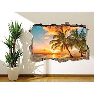 Wall Murals Online Ltd Beautiful tropical beach palm trees wall sticker wall mural photo (25827353) (160cm x 120cm)