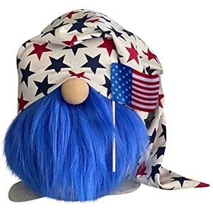 Generic Yard Small Flag Pygmy Patriotic Pygmy Independence Day Pygmy Doll Decoration Creativity Flag Faceless Doll Christmas Decorations Bulbs (A, One Size)