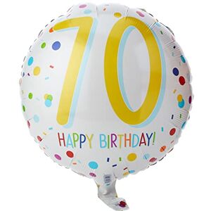 amscan (PKT) Confetti Birthday 70th Standard Foil Balloon S40