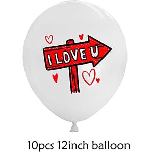 Generic Home Accessories Print flag Happy Valentine’s Day Party Decoration Valentine’s Day Balloons Set I Love You Garland Cake Topper Banner(10Pcs White Arrow Ballon)