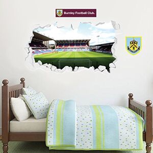 Beautiful Game Burnley Football Club Official Turf Moor Stadium Smashed Mural Wall Mural Sticker + Burnley FC Decal Set Vinyl Poster Print Mural (90cm x 45cm)