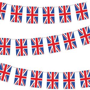 amscan 9913040 RWB GB Flag Plastic Bunting (6pcs, 5m)