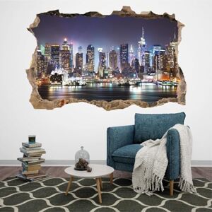 Wall Murals Online Ltd New York City Skyline Photo Hole in Wall Sticker Wall Mural (7324213) USA (90cm x 60cm)