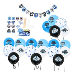 Toyvian 1 Set Father's Day Pull Flag Fathers Day Balloon Father s Day Flag Father s Day Bunting Garland Balloons Father s Day Father Day Decoration Day Banner Colored Paper Dad Wood Photo