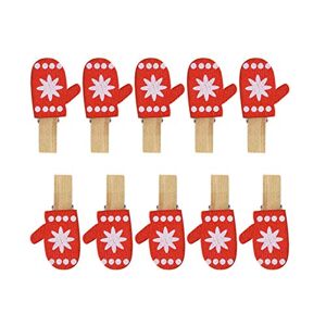 SpirWoRchlan Christmas Decorations Sale, 10Pcs Christmas Tree Snowflake Glove Elk Wood Photo Clip Clothespin Decor Peg Merry Christmas Ornaments Xmas Decor Party Decor Xmas Gifts Stocking Fillers