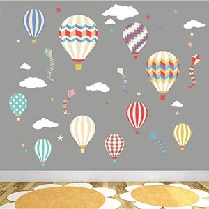 Enchanted Interiors Balloons and Kites Fabric Nursery Wall Stickers