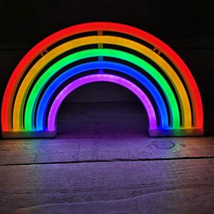 Premier 29cm Neon Rainbow Light to Support NHS & Key Workers