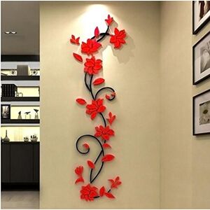 Deco-Online Acrylic Flower Sticker Decal Mural Wall Sticker Home Living Room Decor Removable Beautiful Decoration Baby Room