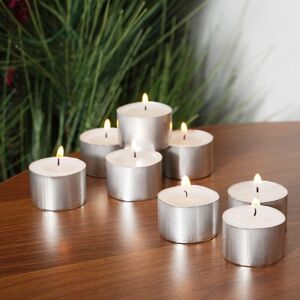 Alivio Candles Unscented Tealights 8 Hours Night Light Pack