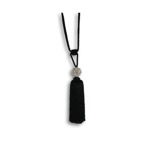 Paoletti Crystal Ball Tie Back Black - One Size