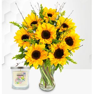 Prestige Flowers Sensational Sunflowers with Candle