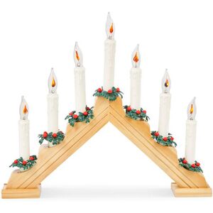 Chimp Electronics Flickering Wooden Bridge Christmas Candle   Wowcher