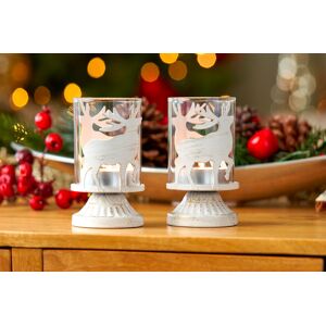 Chimp Electronics Set Of 2 Reindeer Candle Holders