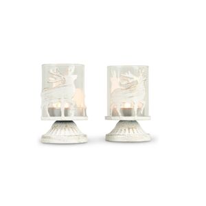 Chimp Electronics Set Of 2 Reindeer Candle Holders   Wowcher
