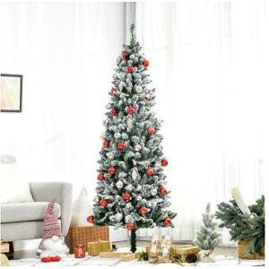 Mhstar Uk Ltd HOMCOM Snow Flocked Christmas Tree