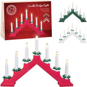 Christmas Workshop Plastic Candle Bridge - 3 Assorted