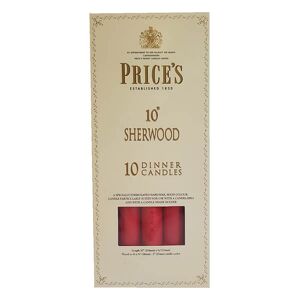Price's Prices 10 Sherwood Candle Red Pack Of 10