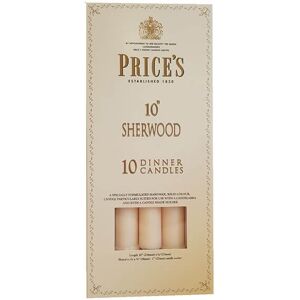 Price's Prices 10 Sherwood Candle Ivory Pack Of 10