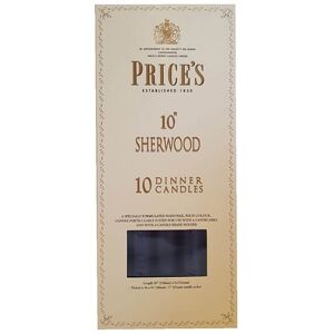 Price's Prices 10 Sherwood Candle Midnight Blue Pack Of 10