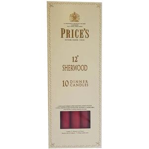 Price's Prices 12 Sherwood Candle Wine Red Pack Of 10