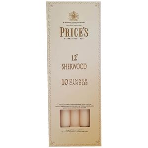 Price's Prices 12 Sherwood Candle Ivory Pack Of 10