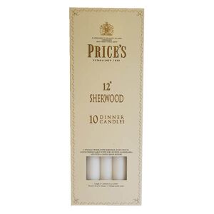 Price's Prices 12 Sherwood Candle White Pack Of 10