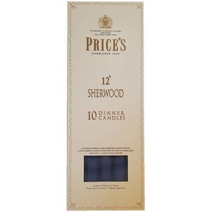 Price's Prices 12 Sherwood Candle Midnight Blue Pack Of 10