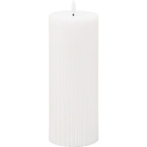 Hill Luxe Collection Natural Glow 3.5x9 Texture Ribbed LED Candle