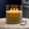 Christow 3 Wick LED Candle With Remote - Grey