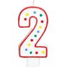 Amscan Polka Dot 2nd Birthday Birthday Candle