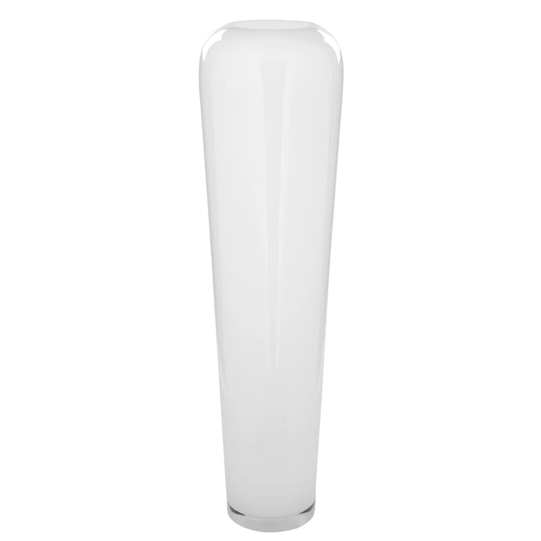 Photos - Vase Fink Tutzi White Glass Floor  white 90.0 H x 24.0 W x 24.0 D cm