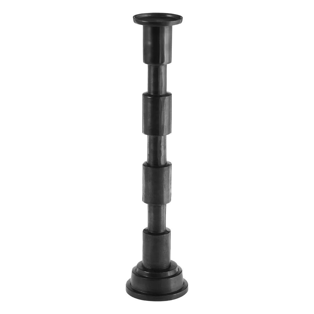 Photos - Figurine / Candlestick Marlow Home Co. Large Floor Standing Metal Candlestick black 69.0 H x 16.0