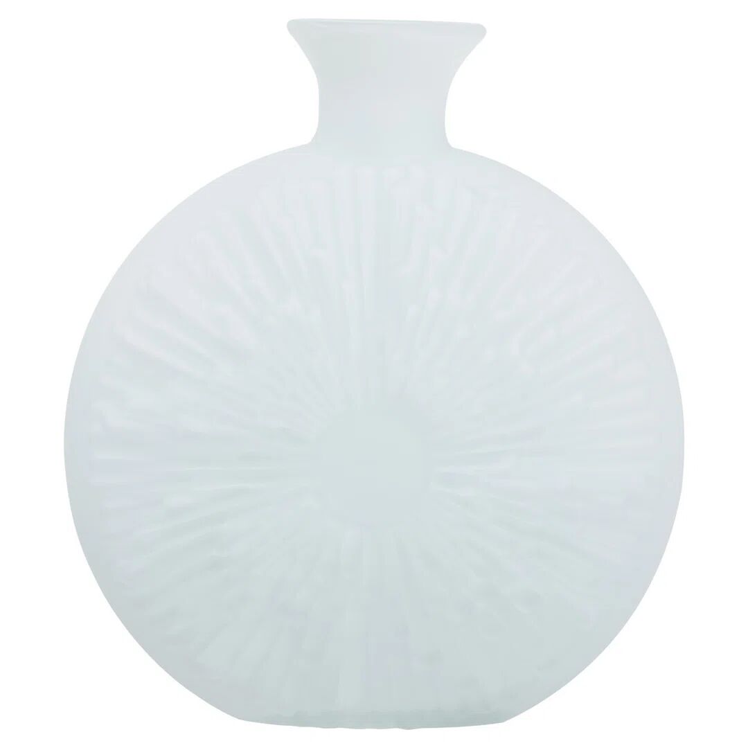 Photos - Vase Metro Hadia Matte White Glass  white 34.0 H x 30.0 W x 13.0 D cm