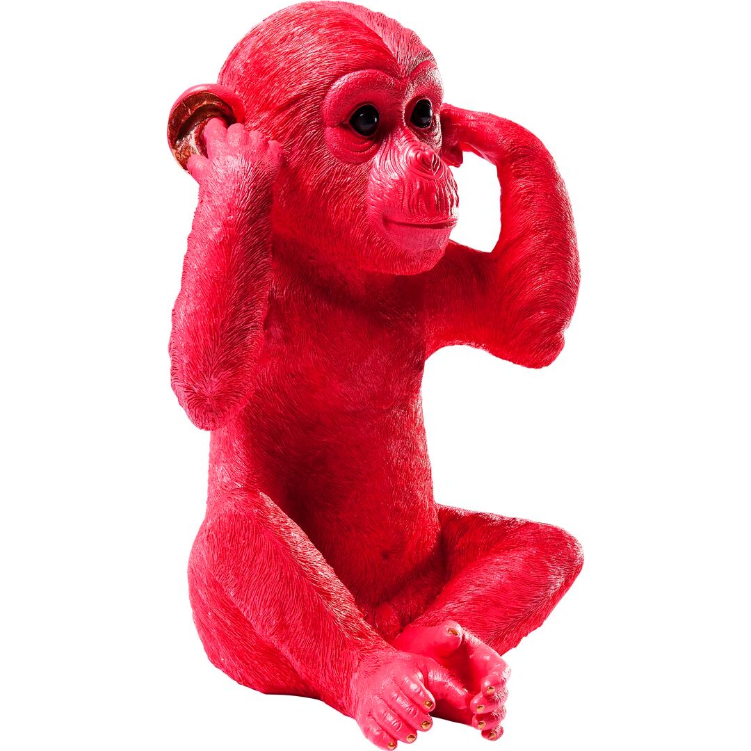 Photos - Figurine / Candlestick KARE Design Money Box Monkey Kikazaru Red red 35.0 H x 24.0 W x 23.0 D cm