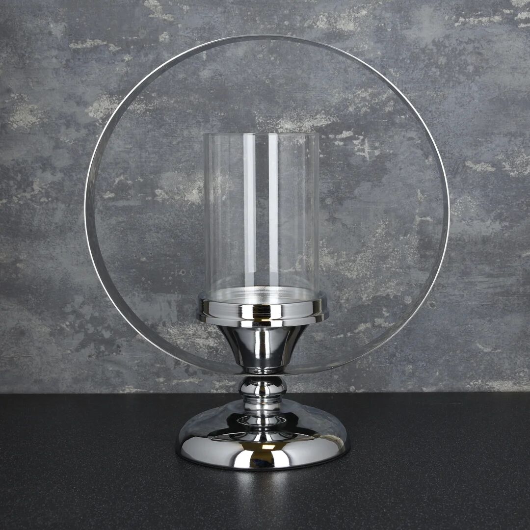 Photos - Figurine / Candlestick Symple Stuff 31.5" Stainless Tabletop Stainless Steel Hurricane gray 31.5