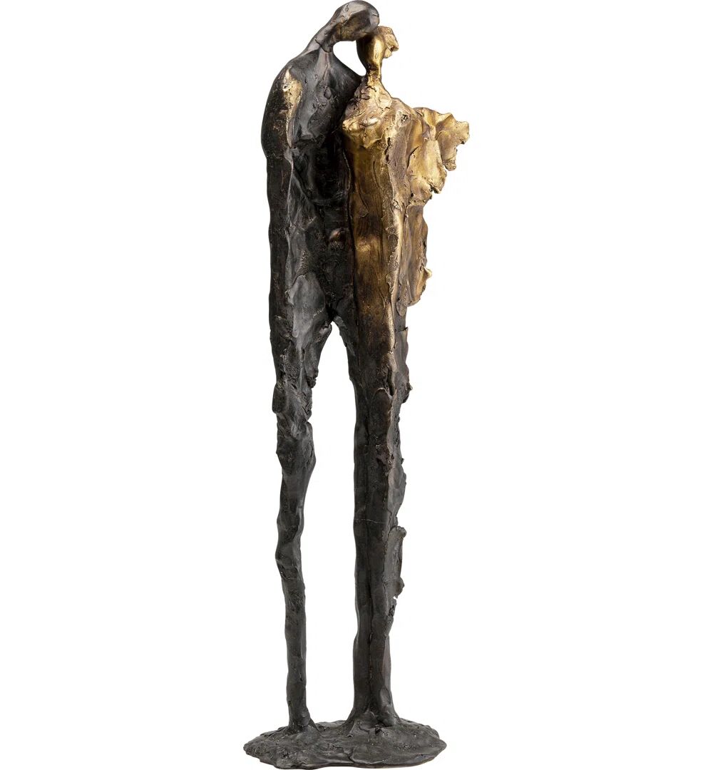 Photos - Figurine / Candlestick KARE Design Deco Figurine Abstract Love 50cm gray/yellow 50.0 H x 20.0 W x