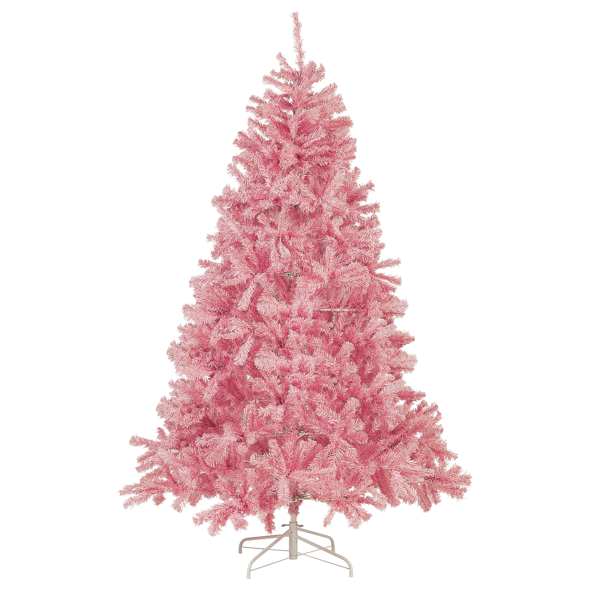 Photos - Christmas Tree Beliani Artificial  Pink Synthetic 210 cm Metal Base Traditi 