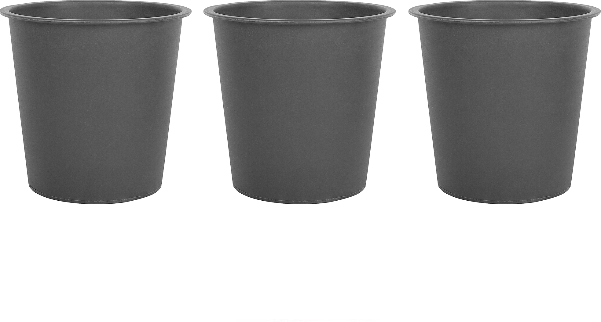 Beliani Set of 3 Self-Watering Plant Flower Pot Inserts Automatic Irrigation System Indoor Outdoor Round 34 cm