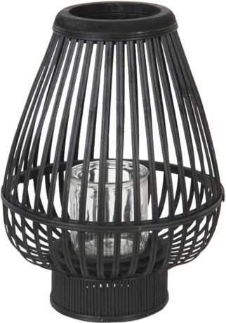 Bay Isle Home Wooden/Glass Lantern Bay Isle Home Size: 36cm H x 27cm W x 27cm D  - Size: