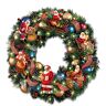 The Bradford Exchange Santa's Busy Season Illuminated Christmas Wreath