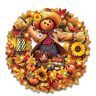 The Bradford Exchange Thomas Kinkade Happy Harvest Days Illuminated Scarecrow Wreath