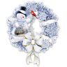 The Bradford Exchange Thomas Kinkade Wreath With Lights And Crystalline Snowflakes