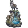 The Bradford Exchange Al Agnew Majestic Encounter Illuminated Wolf Sculpture