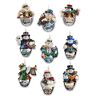 The Bradford Exchange Thomas Kinkade Snowman 9-Piece Jingle Bell Ornament Set