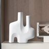 Homary Modern Resin Abstract Sculpture Home Decorative Figurine Object Desk Decor Art in White