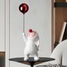 Homary Modern Resin Rabbit Balloon Decorative Object White & Red Home Desk Figurine Decor Art